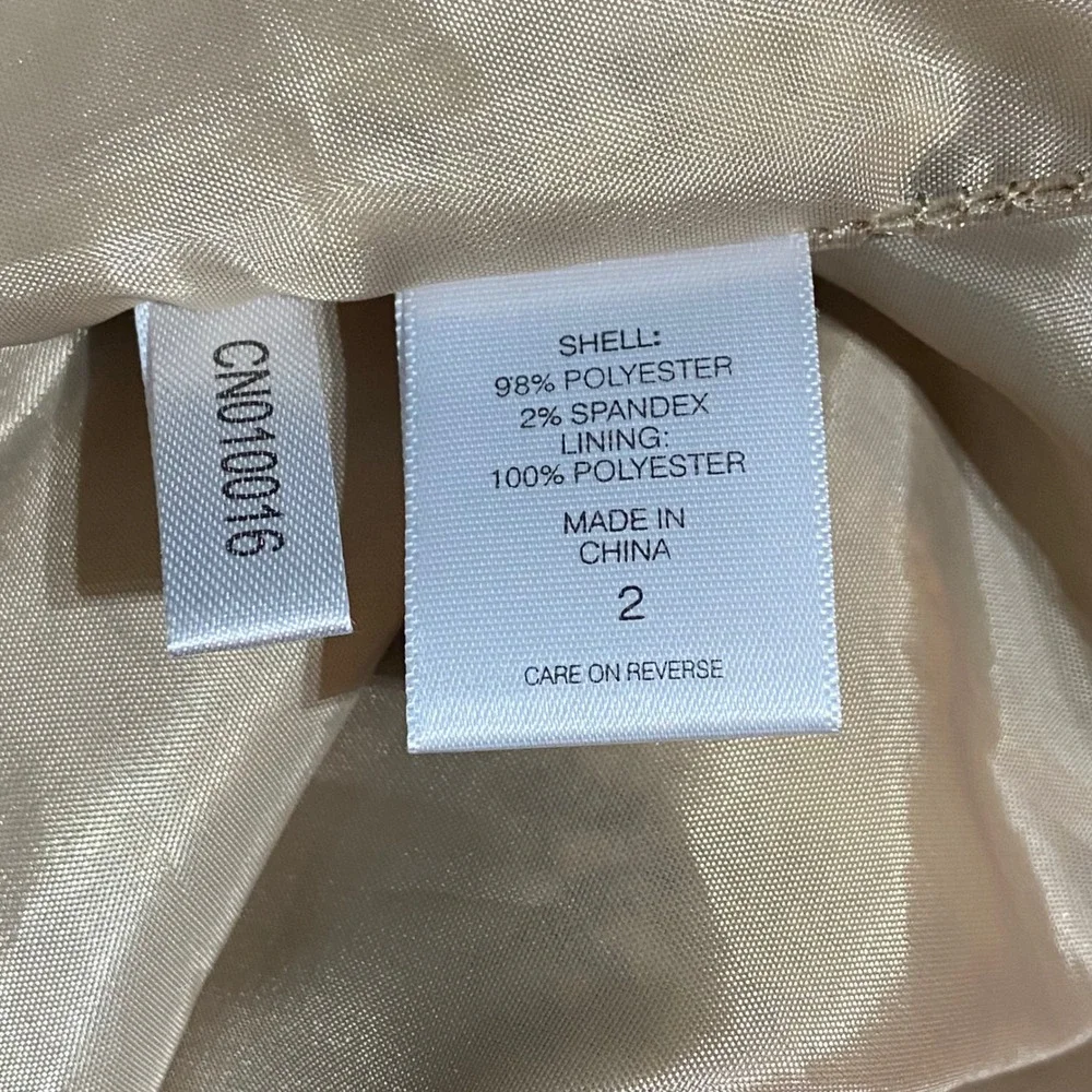 New York & Company Snakeskin Pencil Skirt Size 2 Tan Brown Animal‎ Print Stretch